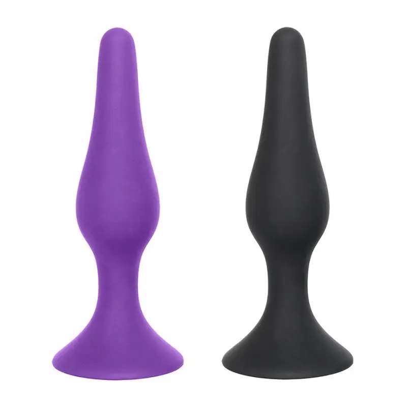 Для взрослых сексуальные черные/фиолетовые мягкие силиконовые Анальные