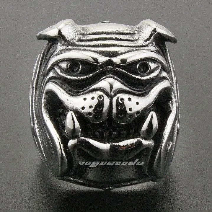 Серебряное модное кольцо из нержавеющей стали 316L Крутое мужское с милым