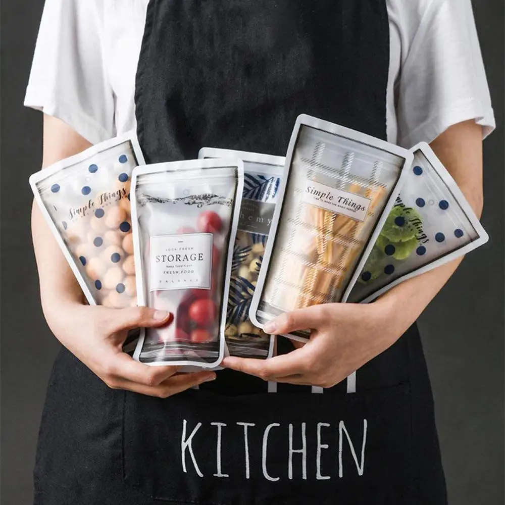 Герметичный пакет для еды портативный прозрачный хранения закусок дорожный