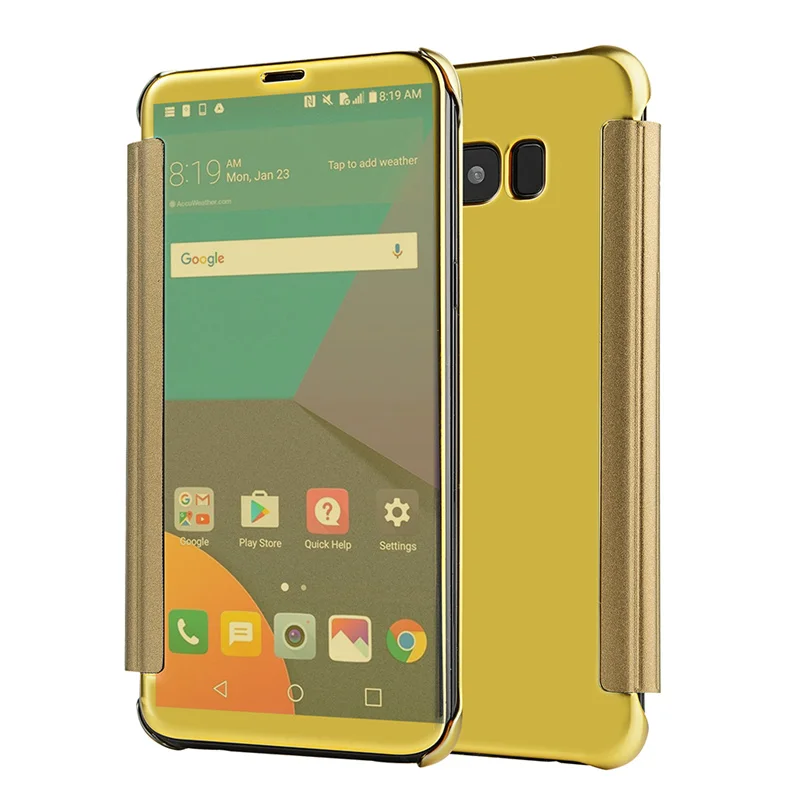 Gold Акриловый жесткий чехол для samsung galaxy S9 S8 Plus S7 S6 edge S5 neo S9Plus S8Plus чехол-подставка для мобильного телефона - Цвет: Gold