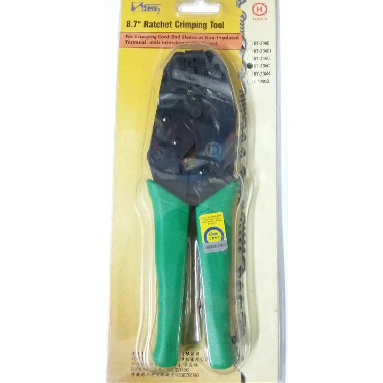 Устройство для обжима клемм с храповым механизмом или неизолированными клеммами