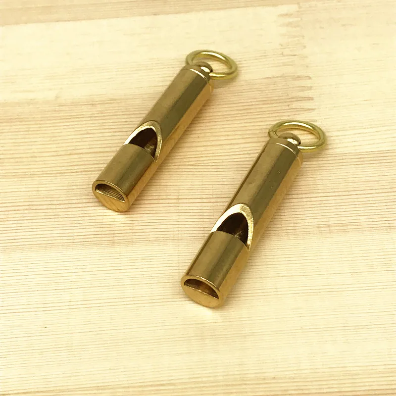 Свисток ручной работы из твердой латуни с раздельным кольцом 5 шт.|solid brass split
