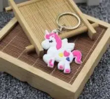 Модный Diy милый Сказочный ПВХ Единорог брелок мульти-стиль лошадь Брелоки