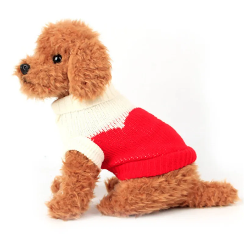 Зимняя одежда для собак свитер в милом стиле чихуахуа трикотажная костюм