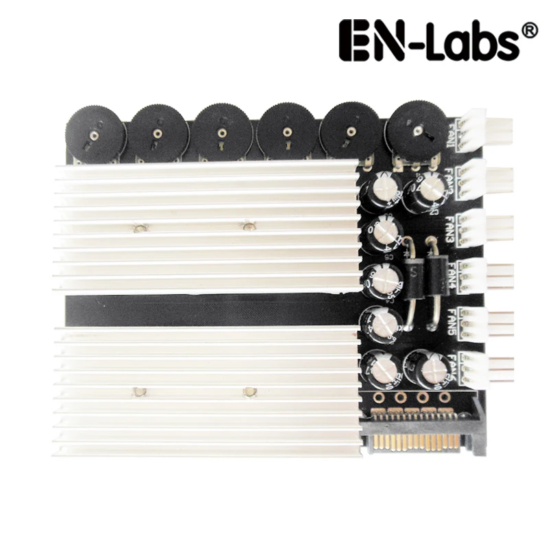 En-Labs 6 Channel 3 pin 4 pin компьютерный кулер для процессора чехол регулятор скорости вентилятора с резиновой основой для PC чехол для внутреннего и горнодобывающего оборудования
