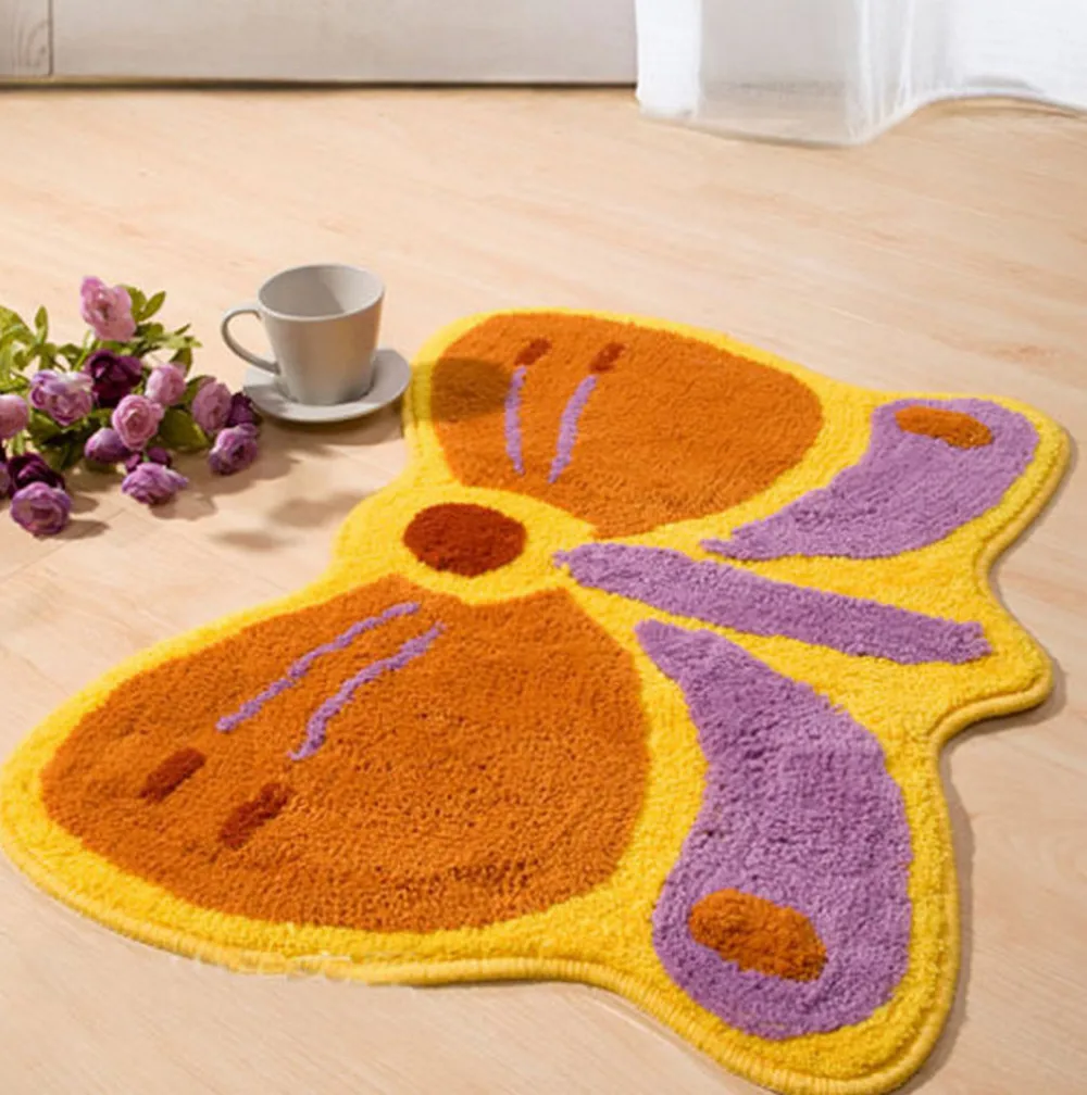 

NiceRug Free Shipping Child Animated Butterfly Dragonfly Shaped Soft Bedroom Bathroom Kitchen Home Decorative Carpet Mats Rugs