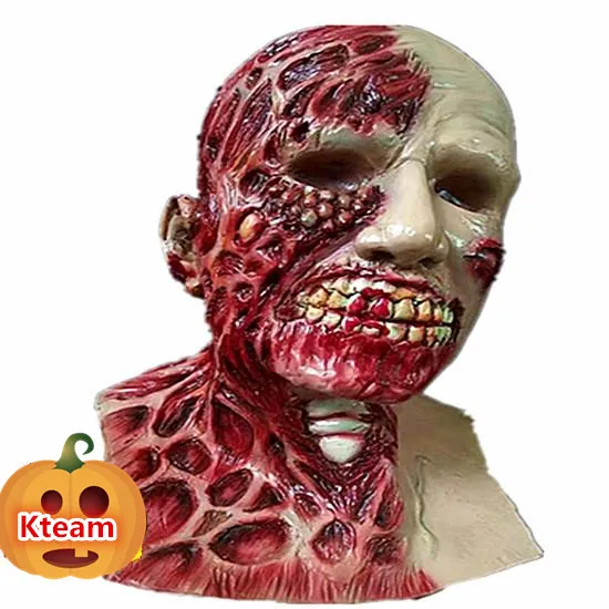 Первоклассная маска для Хэллоуина взрослых зомби страшная очень отвратительная