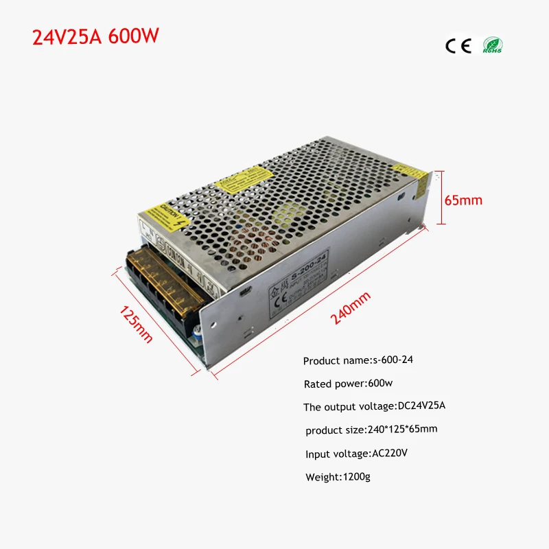 Адаптер питания DC 24 V 1.25A 2A 3A 5A 10A 15A 20A 25A 30A Трансформаторы освещения 24 V Вольт Светодиодный драйвер питания Светодиодная лента лампа