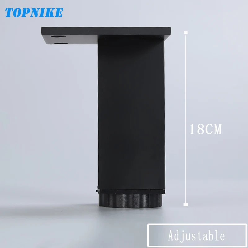 Adjustable-18cm TOPNIKE 4 шт/лот серебряные ножки шкафа из алюминиевого сплава настраиваемая высота квадратная регулируемая нога стола ТВ ножки шкафа - Цвет: Adjustable-18cm