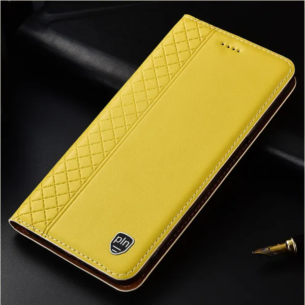 Yellow Чехол-книжка из натуральной кожи для Asus ZenFone 4 Max ZC554KL ZenFone 4 Max ZC520KL, чехол для телефона со слотом для карт, чехол conque capa - Цвет: Yellow