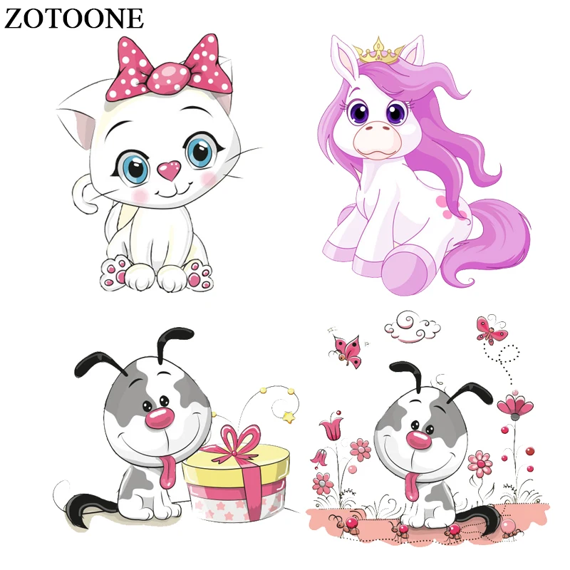 ZOTOONE мультфильм животных Железный На переноске стикер для детской одежды собака