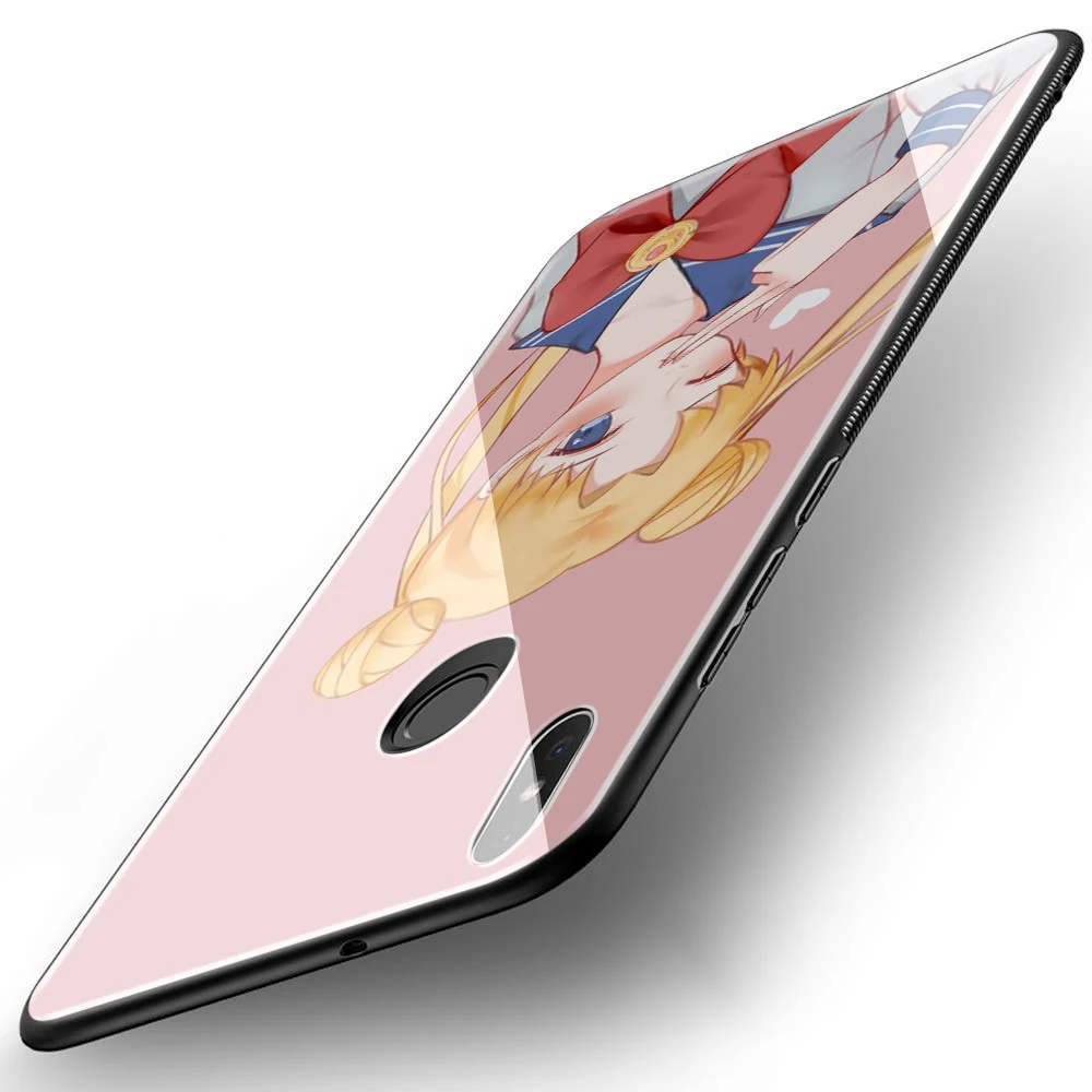 Lavaza японское аниме Kawaii Сейлор Мун закаленное стекло ТПУ чехол для xiaomi 8 9 A1 A2 |