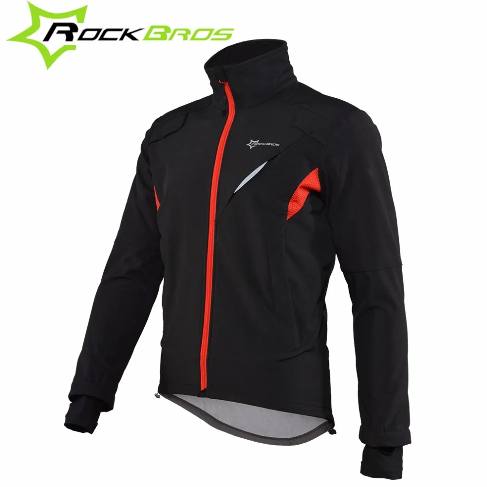 ROCKBROS куртка для велоспорта зимняя спортивная Флисовая теплая ветрозащитная куртка для езды на велосипеде водостойкая велосипедная Светоотражающая куртка - Цвет: Jacket only
