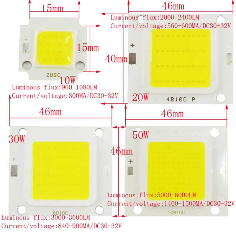 Высокая Мощность светодиодный чип наводнение светильник 30w Smd Cob Rgb холодный и