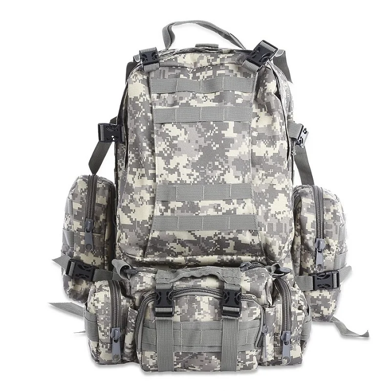 ACU Camouflage Лидер продаж, уличный рюкзак 50 л, военный тактический рюкзак, рюкзак, спортивная сумка, водонепроницаемый походный рюкзак для путешествий - Цвет: ACU Camouflage