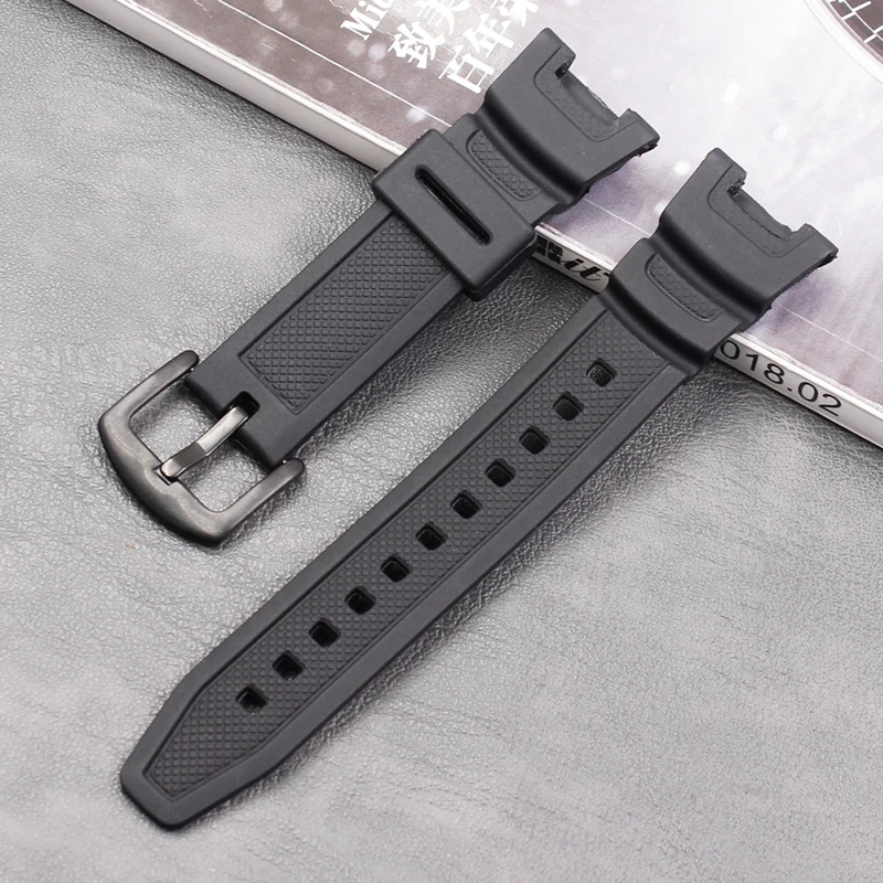 Silicone strap men apply to Casio SGW-100 ladies casual sports waterproof natural rubber strap buckle accessories