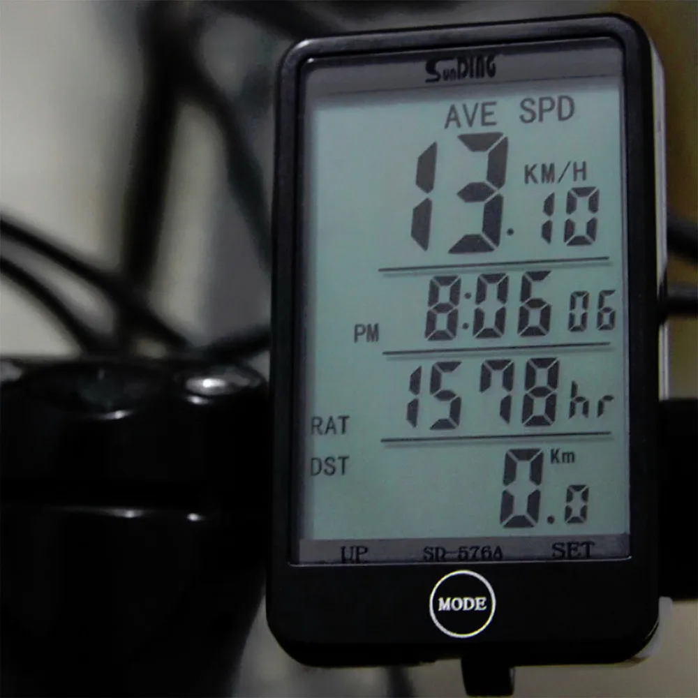 Water-resistant Digital Wired Bike Bicycle Computer Odometer Speedometer Touch Button LCD Backlit Set Accessories | Инструменты