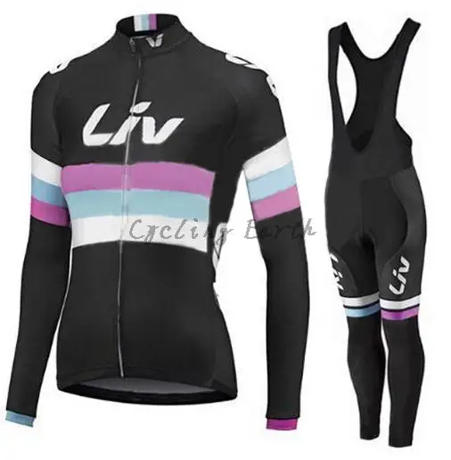 LIV женский зимний термальный флисовый костюм для велоспорта Джерси комбинезон