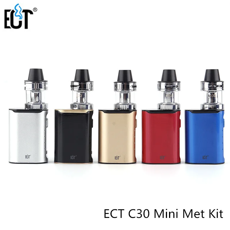 Оригинальный мини комплект ECT C30 Vape Box Mod Kit 1200 мАч аккумулятор встроенный 18650 kenjoy Met