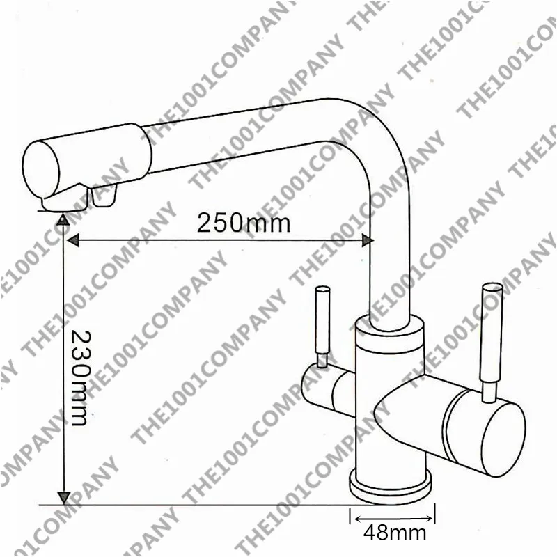 Высокое качество 100% Твердый латунный обратный осмос трёхполосный смеситель для