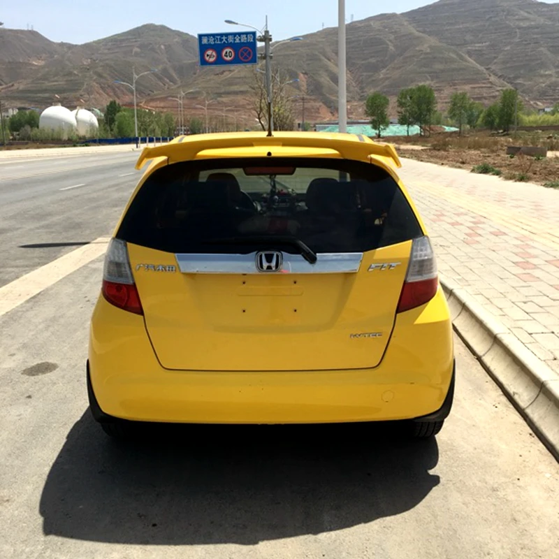 Для Honda Jazz Fit спойлер 2008 2013 Высокое качество абс материал заднее крыло автомобиля