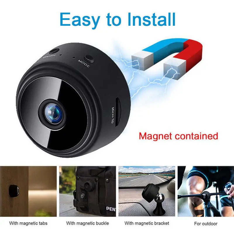 Оригинальная мини камера V1 PRO P2P IP Wi Fi FULL HD 4K 1080P с ночным видением детектор