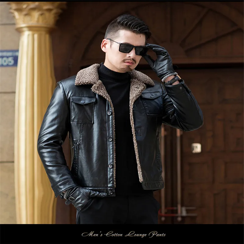 

Mountainskin Military Bomber Leather Jackets Men Coats High Quality PU Outerwear Men Winter Faux Fur Male Jacket Motorcycle Bike
