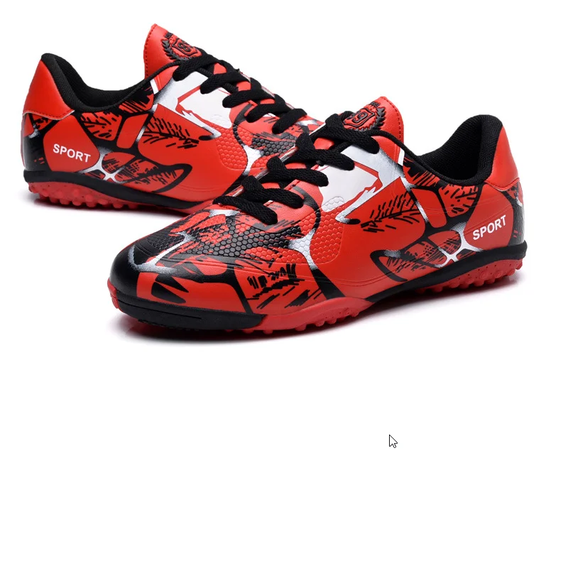 Детские Классические анти-скольжения футбольные бутсы обувь на плоской подошве