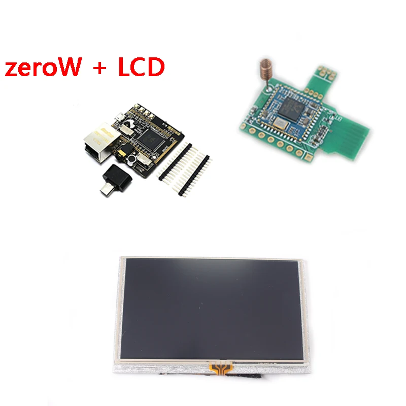 E ZeroW and LCD Микро-usb Lichee Pi Zero Allwinner V3S ARM Cortex-A7 Core cpu Linux Development control Board 512 Мбит DDR2 Integrated DIY комплекты - Цвет: E ZeroW and LCD