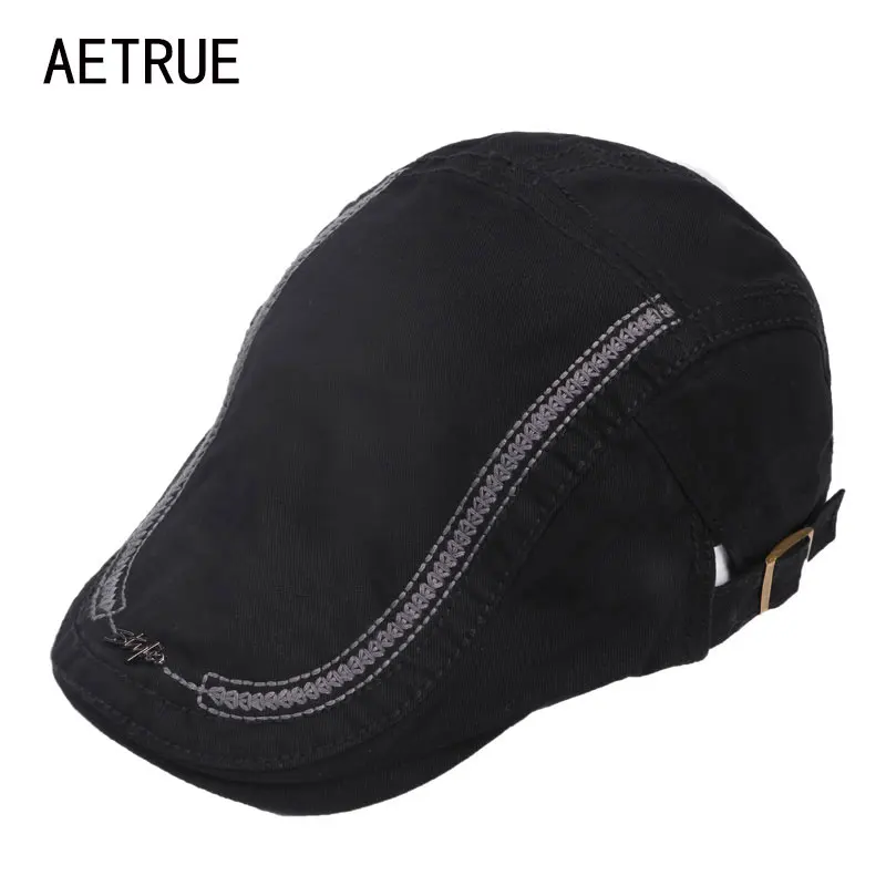 Берет AETRUE мужской зимний хлопковый с вышивкой | Аксессуары для одежды