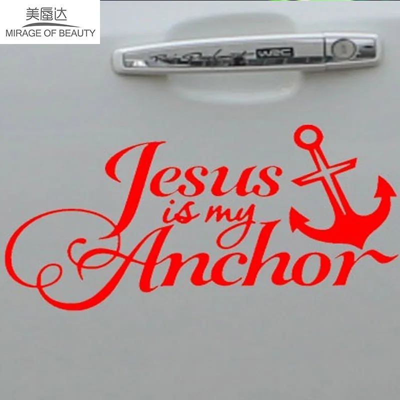 Христианская художественная буква Jesus Is My Anchor автомобильная наклейка на бампер