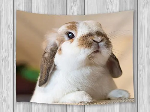 Гобелен с животным декором милый кролик для любителей животных Настенный декор