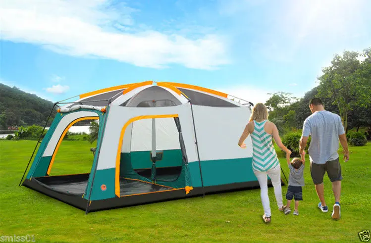 Семейная Палатка для кемпинга автоматическая двухслойная водонепроницаемая на