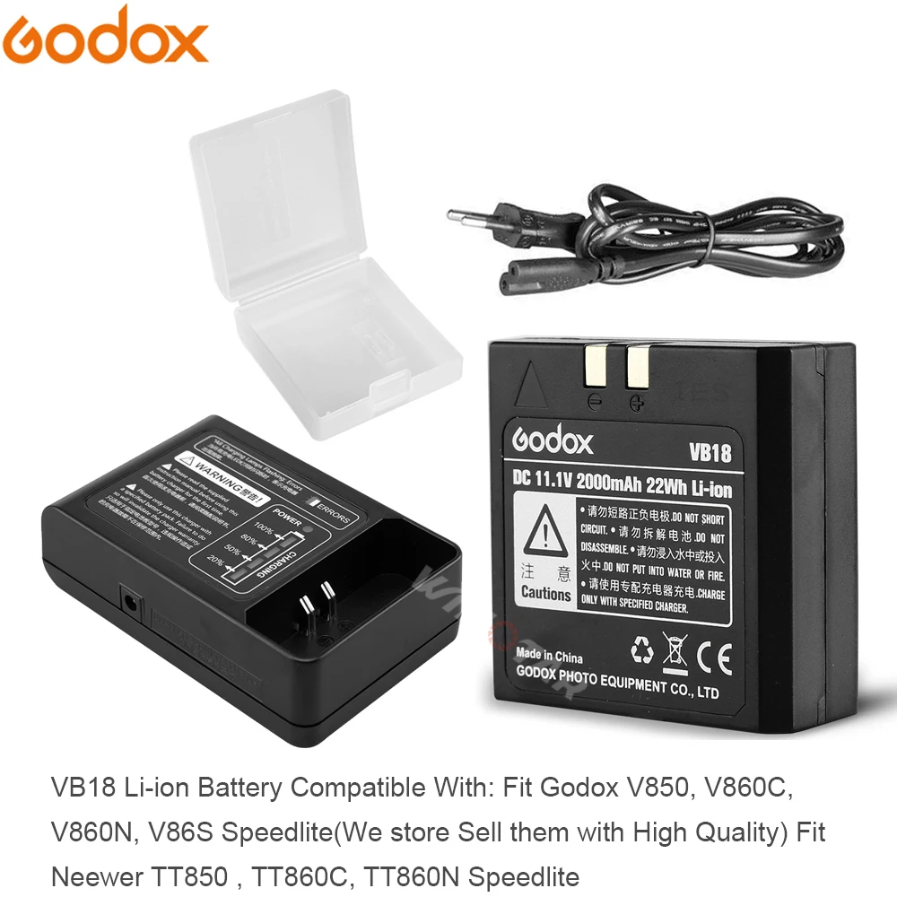 Godox VB18 DC 11 1 V 2000mAh 22Wh литий-ионный аккумулятор + VC18 зарядное устройство для Ving V850 V860C