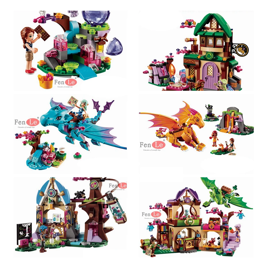 Bela Elves 10549 Dragon Sanctuary строительные блоки DIY Развивающие игрушки совместимы с 41178 друзьями