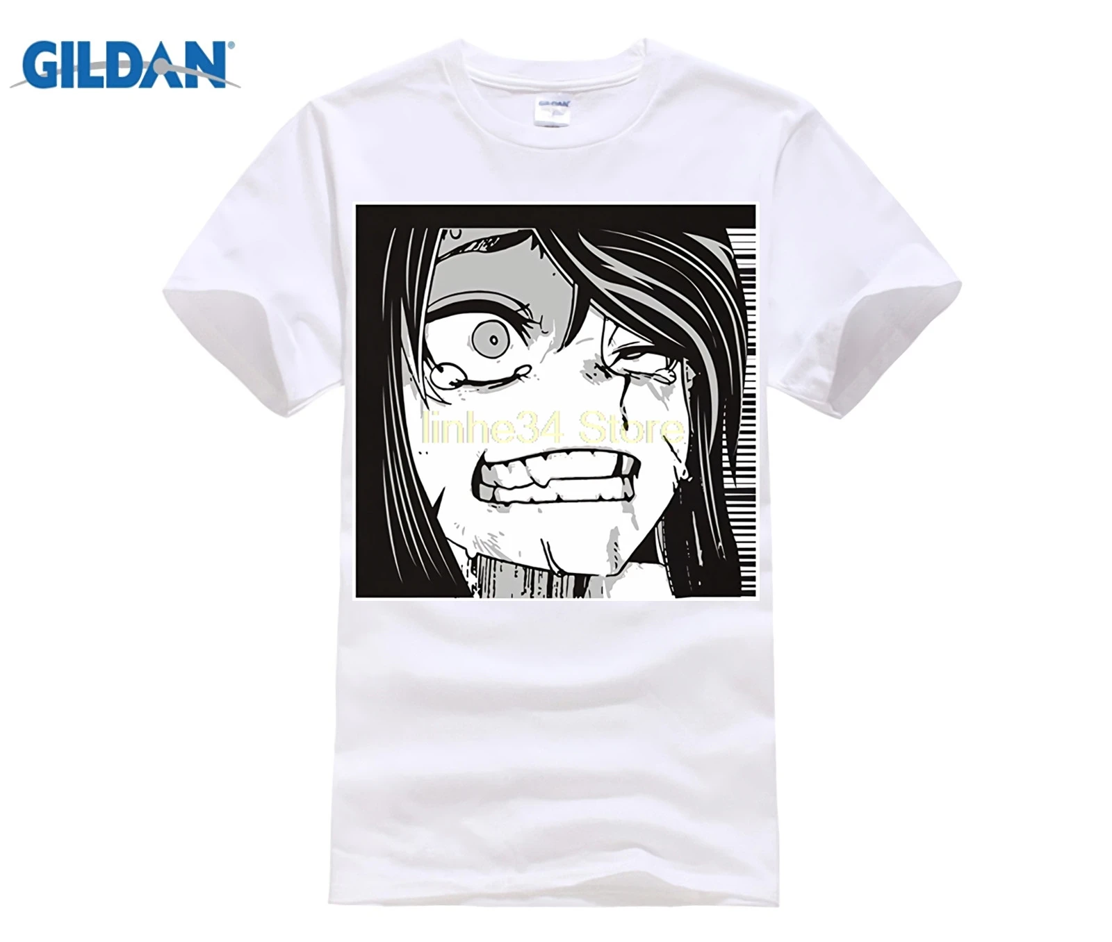 Футболка ahegao смешные футболки с аниме для мужчин хипстерские повседневные