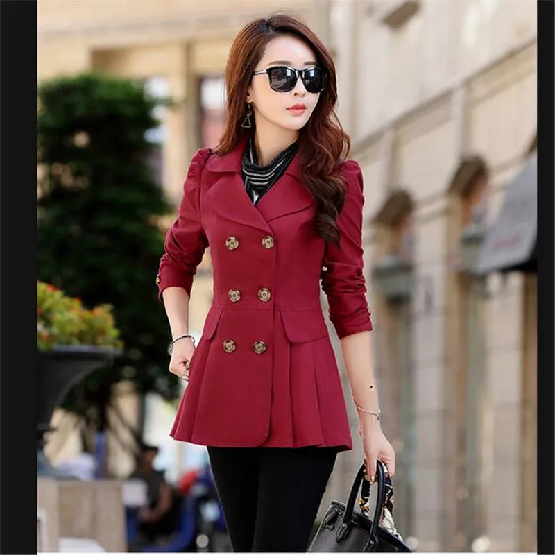 Новое поступление 2017 пальто больших размеров женское демисезонное облегающее