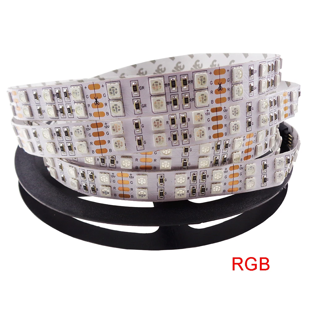 Лента Светодиодная гибкая двухрядная SMD RGB с 44 кнопками 12 в пост. Тока 5 м/лот |
