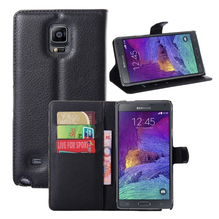 Чехол-книжка для Samsung galaxy note 4 кожа 2015 | Мобильные телефоны и аксессуары