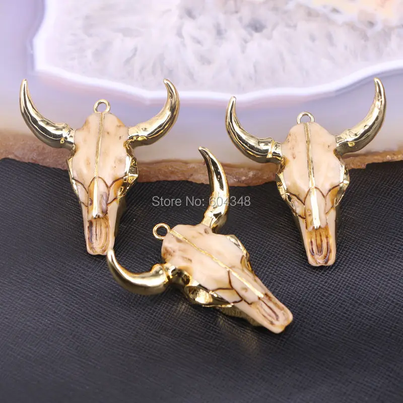 5 шт. подвески в виде Головы Быка Череп Буйвола Буйвола|bull head pendant|skull bullcattle skull |