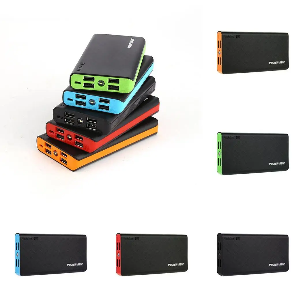 Прочный 4 usb порта мобильный Банк питания чехол (не включает батарею) с