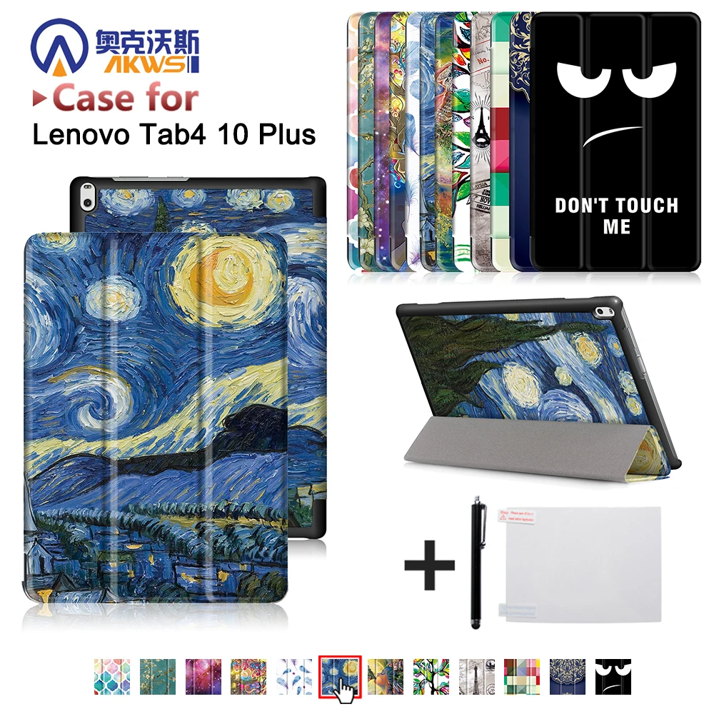 Чехол для Lenovo TAB 4 10 Plus защитный чехол с принтом планшета TB-X704N выпуска 2017 + подарок |