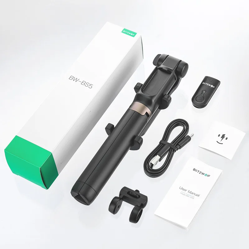 BlitzWolf 3 в 1 селфи палка bluetooth совместимый удаленный Ручной штатив 810 мм Φ для камеры