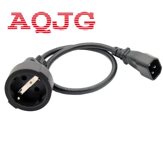 Кабель адаптер IEC 320 C14 с 3 контактным штекером на европейскую розетку CEE 7/7 SCHUKO 50 см