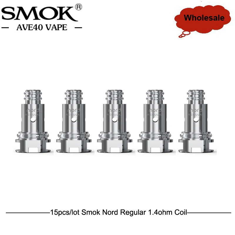 15 шт./лот SMOK Nord сменная катушка Nord Обычная 1.4ohm/сетка 0.6ohm/керамика 1.4ohm/Mesh-MTL 0.8ohm для smok Nord Kit