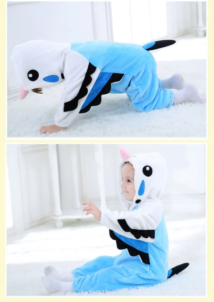 Детская одежда с героями мультфильмов для мальчиков и девочек Kigurumis Kawaii, милый комбинезон с животными, зимний теплый комбинезон хорошего качества, костюм на молнии с капюшоном