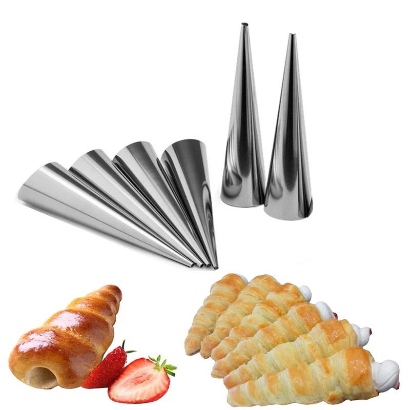 IVYSHION 1 шт. DIY инструмент для выпечки Cannoli форма круассан нержавеющая сталь Desset хлеб