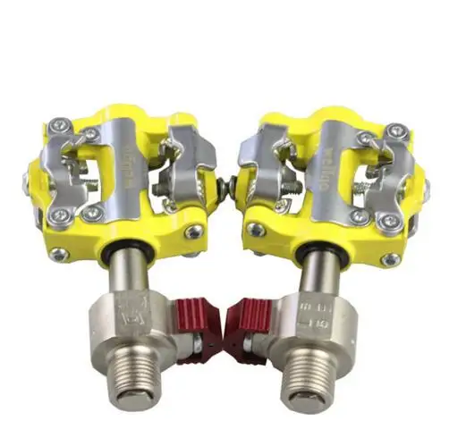 Wellgo QRD-WPD-M19 горный велосипед pegali MTB pegale A Sgancio Rapido In Lega di Alluminio 6061 CNC Pedali autobloccanti - Цвет: yellow