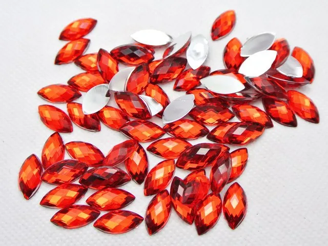 100 шт. разноцветные акриловые конский глаз с плоским основанием стразы без