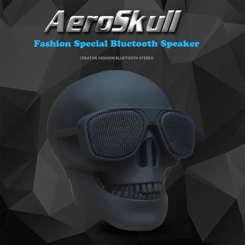 AeroSkull беспроводной Bluetooth динамик мини портативный динамик в форме черепа мобильный сабвуфер многоцелевой громкоговоритель дропшиппинг